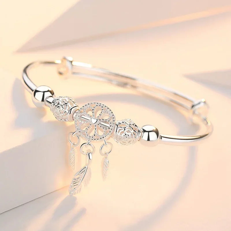 dream catcher bangle (Silver Coated)