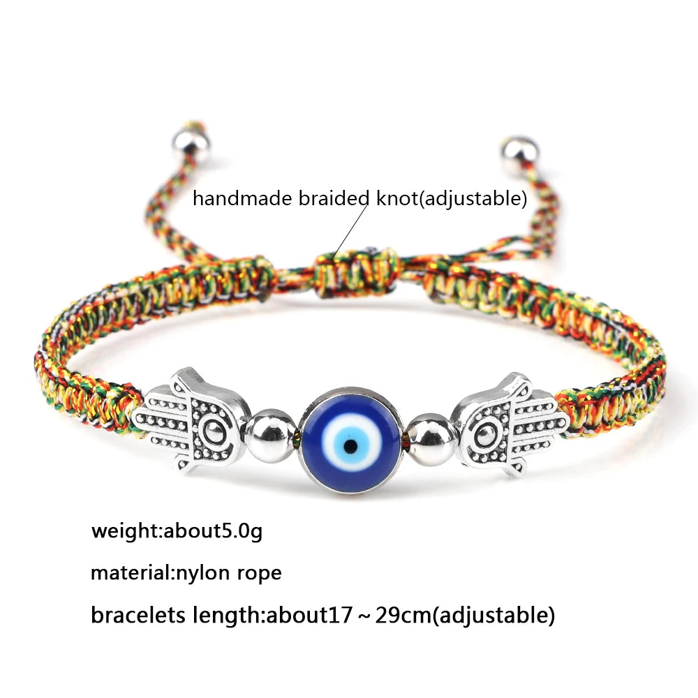 Hand of Fatima Evil Eye Bracelet