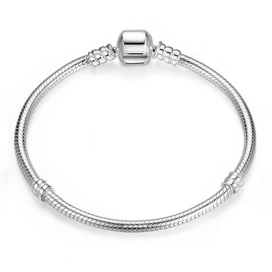 Sterling Silver Color 3mm Snake Chain Bracelets