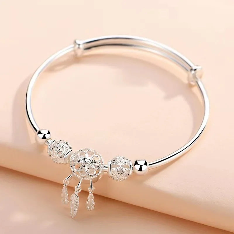 dream catcher bangle (Silver Coated)