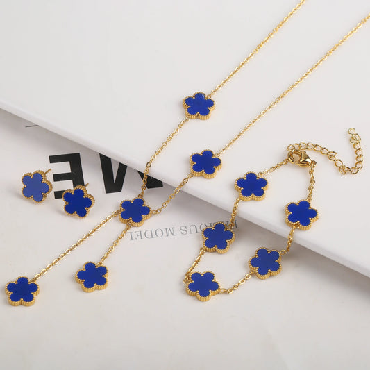 Gold Plated Stainless Steel 316L Plant Flower Bracelet