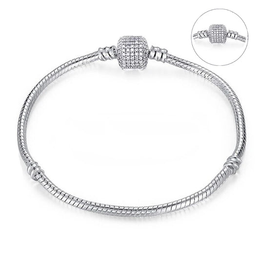 Sterling Silver Color 3mm Snake Chain Bracelets